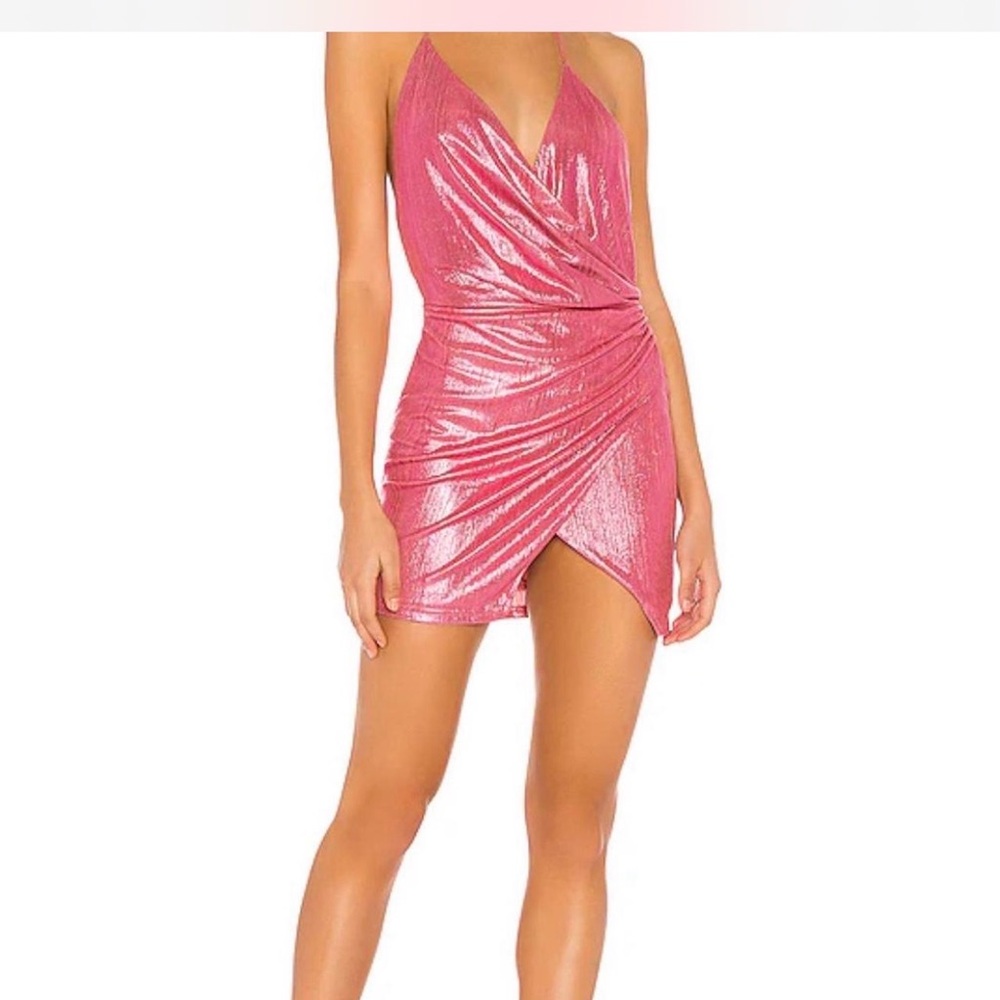 Superdown Metallic Pink Dress